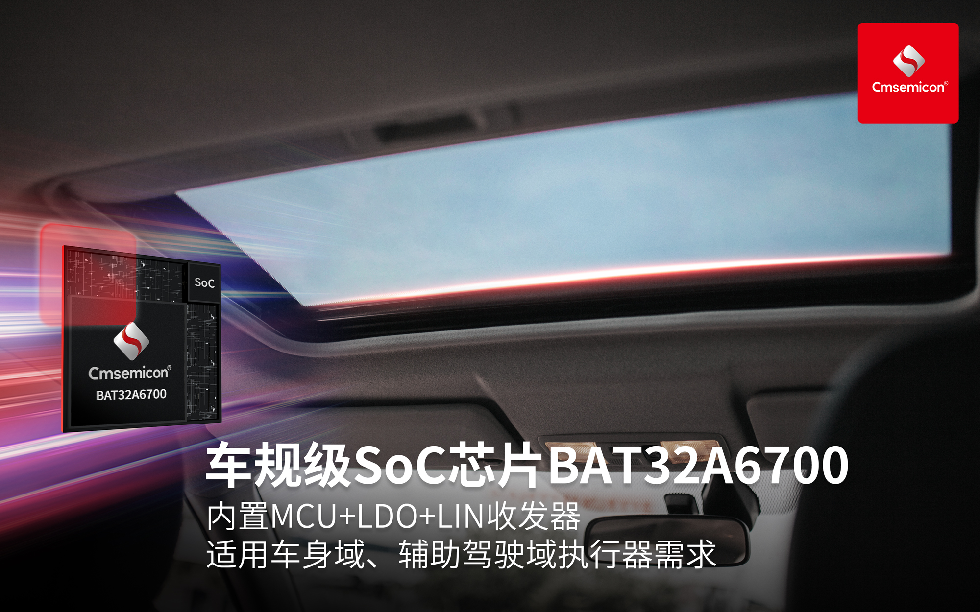 【新品发布】中微半导扩展车规级SoC系列 BAT32A6700简化汽车执行器设计